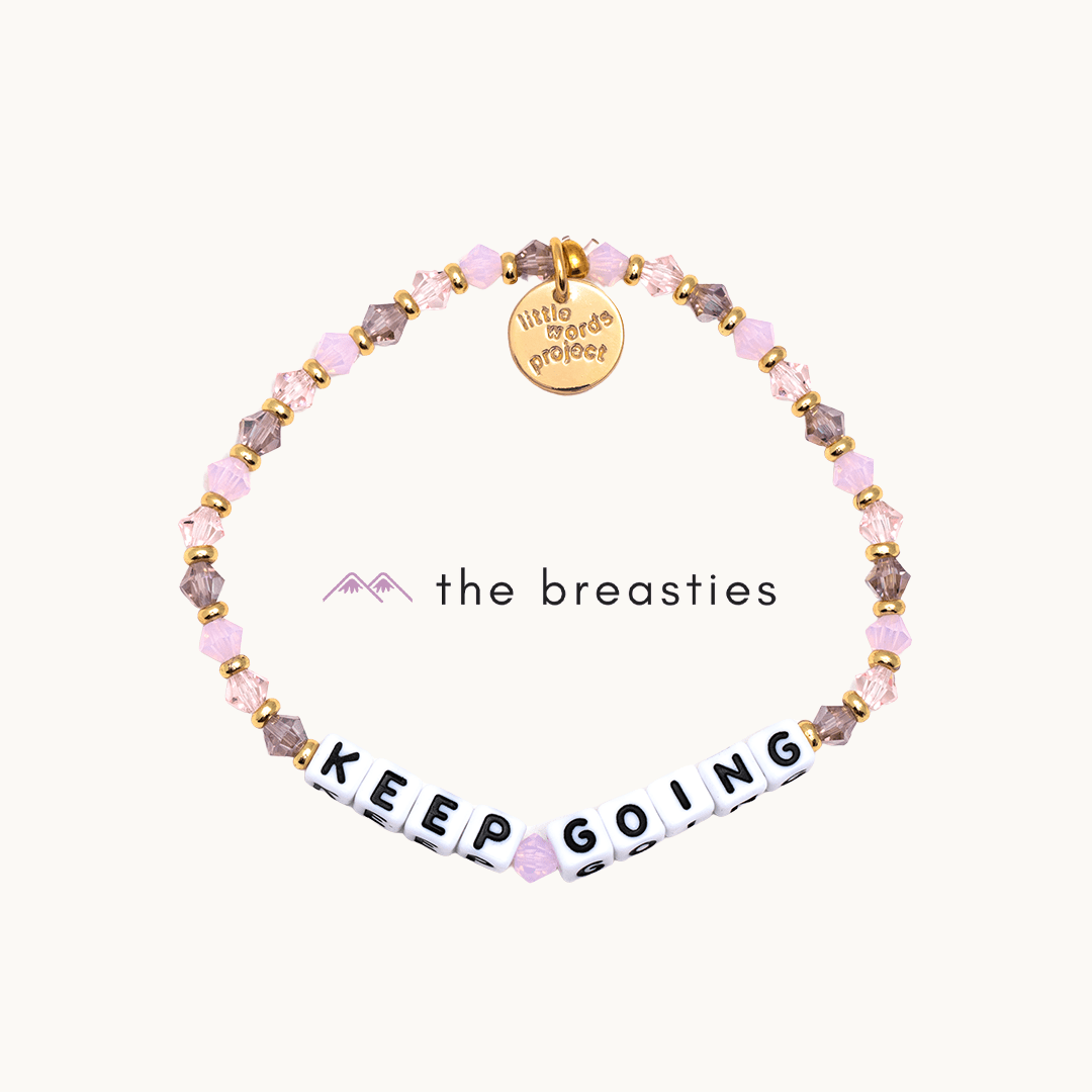 Keep Going - Breast Cancer Bracelet  Beaded Bracelet – Little Words Project