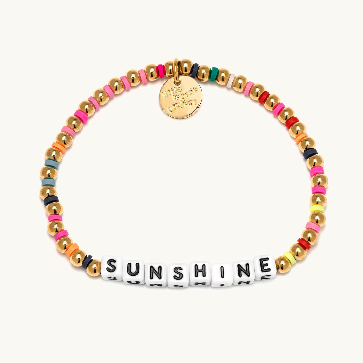 Sunshine- Gold Plated  Beaded Bracelets - Little Words Project