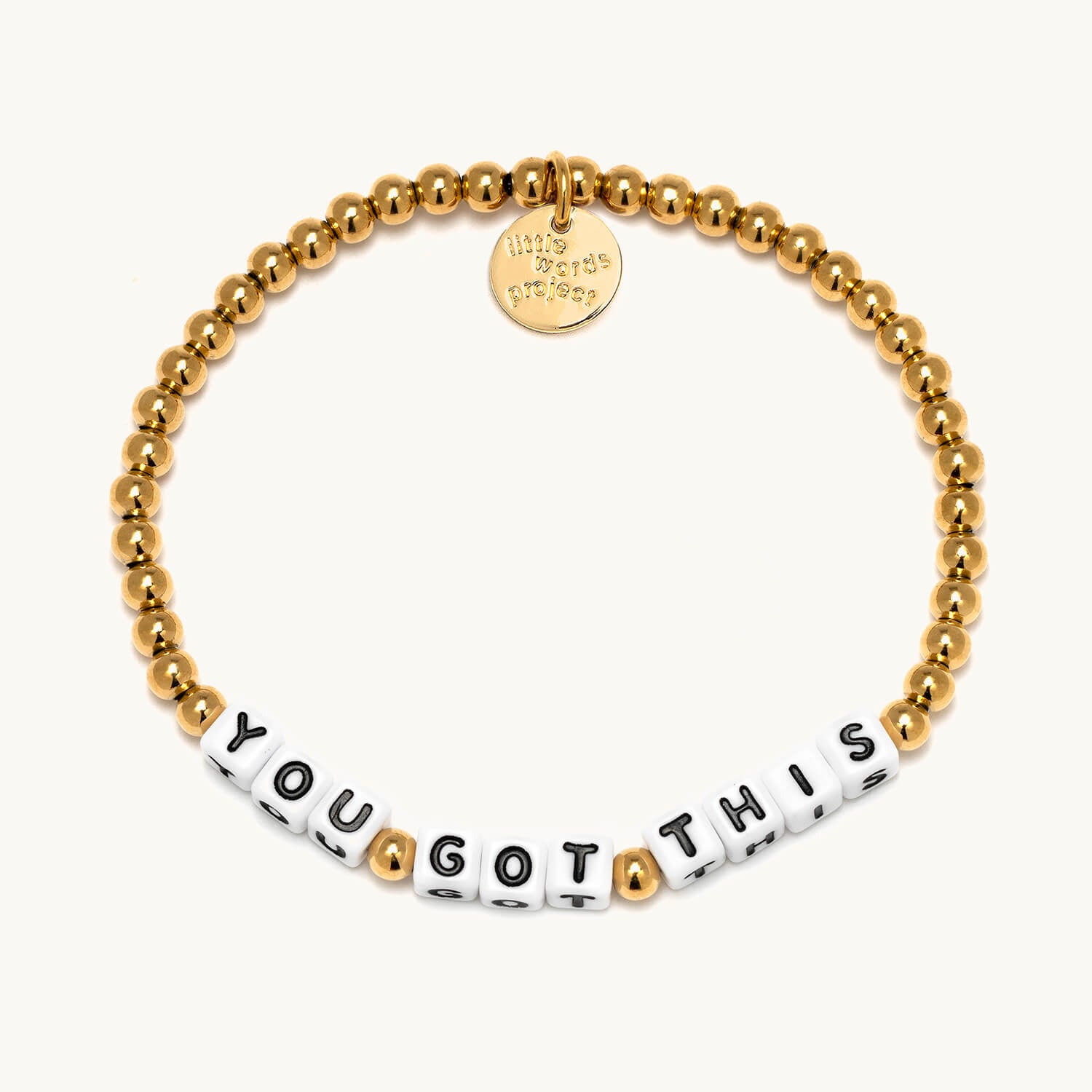 You Got This - Gold Plated  Beaded Bracelet - Little Words Project