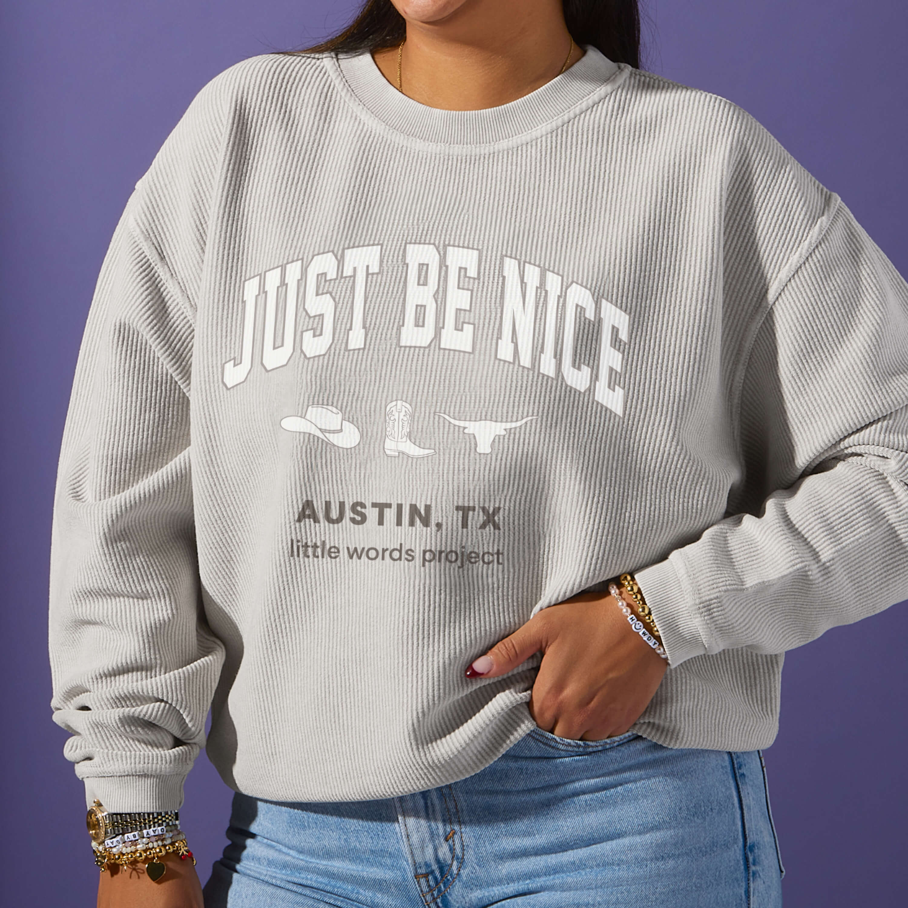 Austin Corded Crew Sweatshirt 