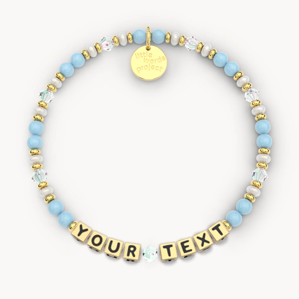 Custom Chambray Bracelet in Gold Letters