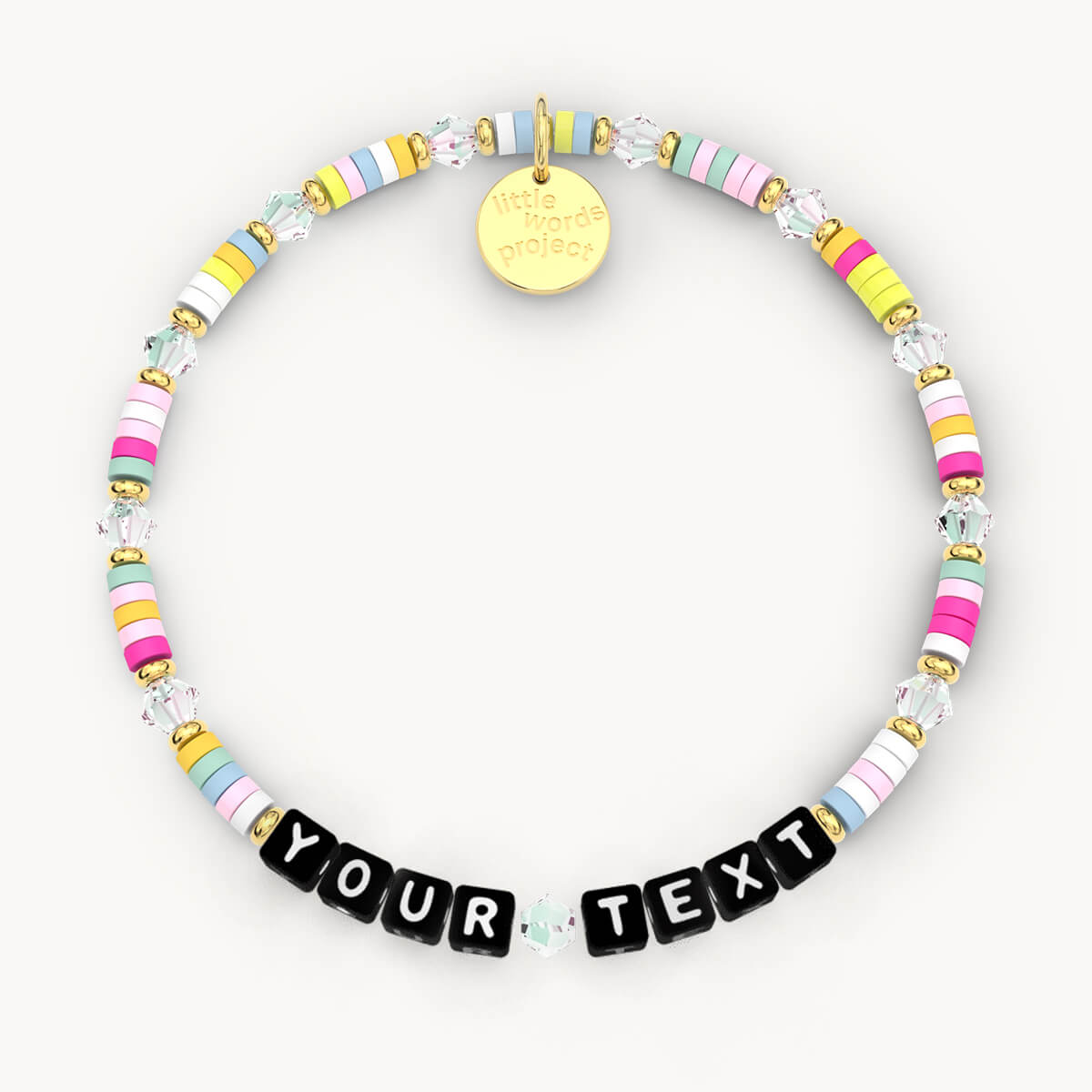 Custom Confetti Bracelet in Black Letters