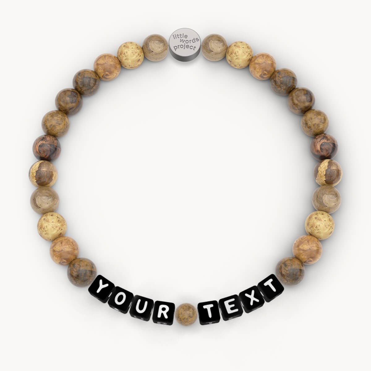 Custom Cork Bracelet in Black Letters