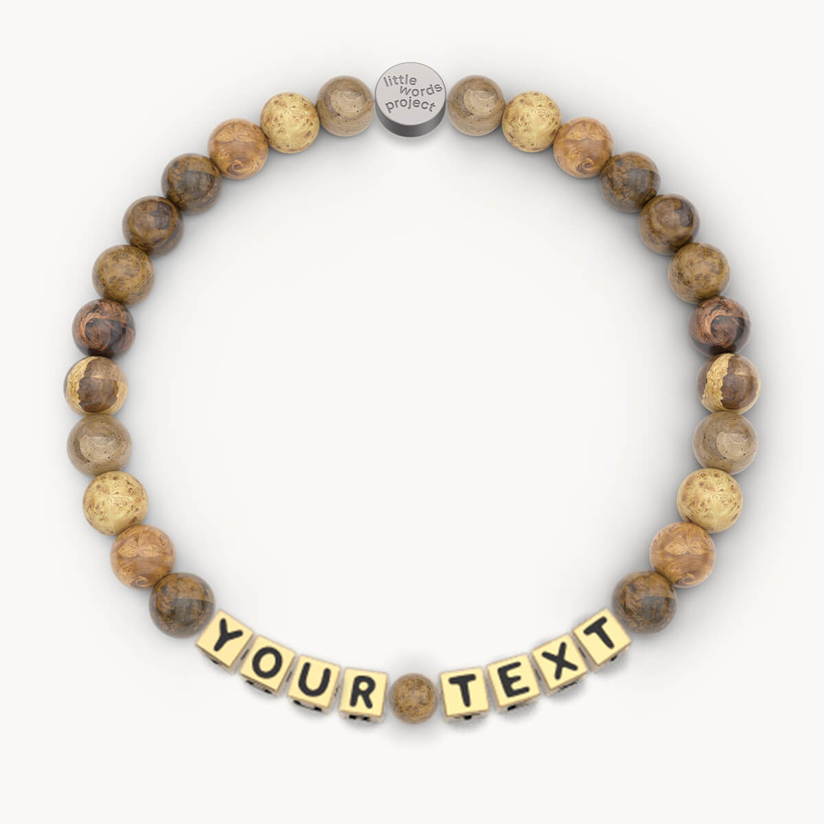 Custom Cork Bracelet in Gold Letters