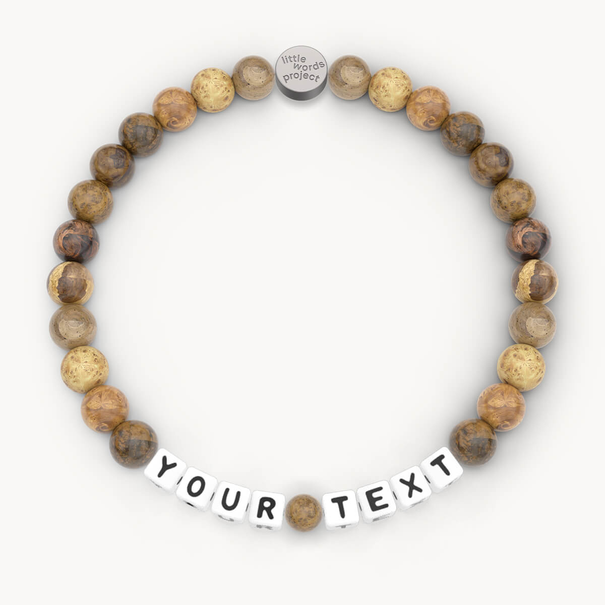 Custom Cork Bracelet in White Letters