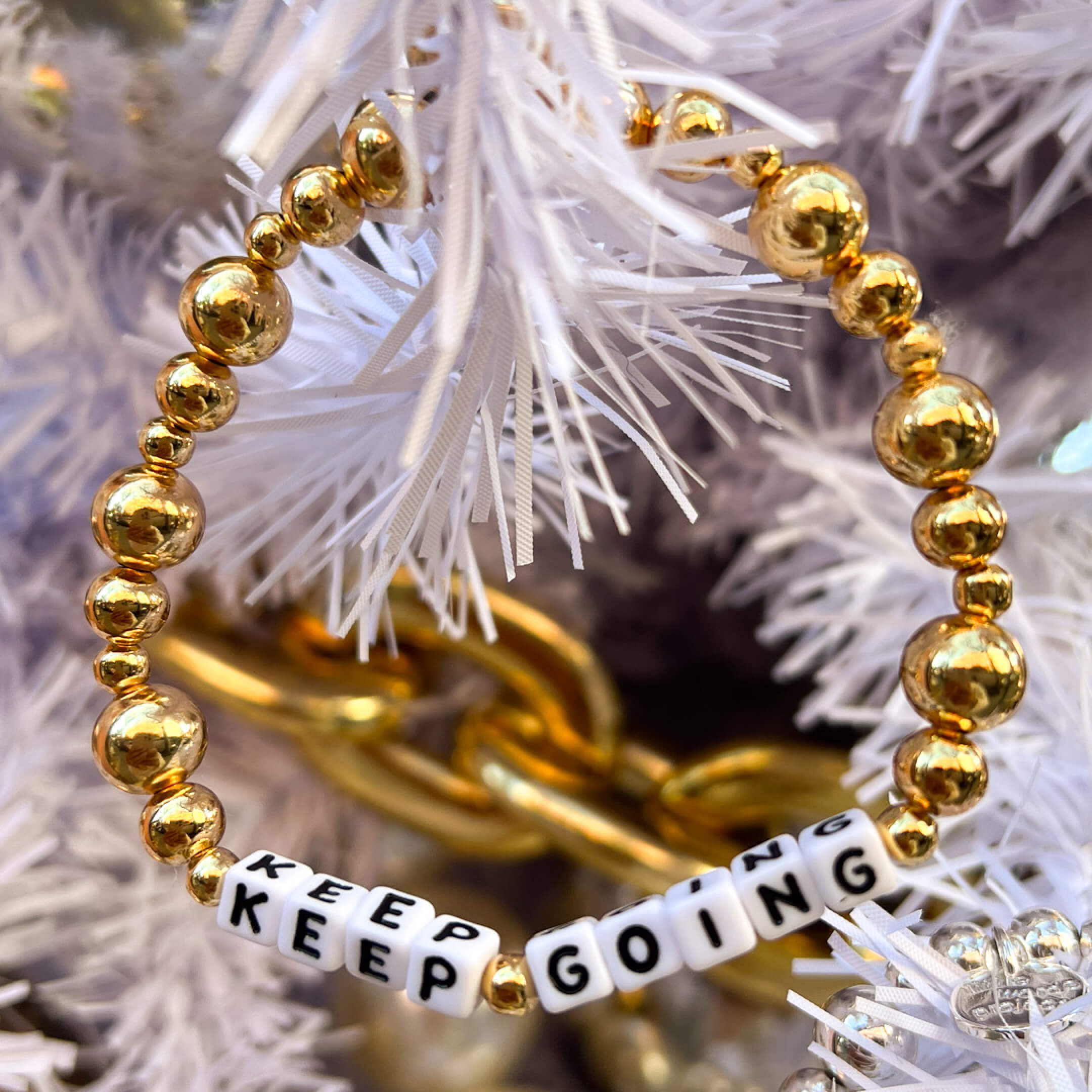 Keep Going- Metallic Bubbles Bracelet