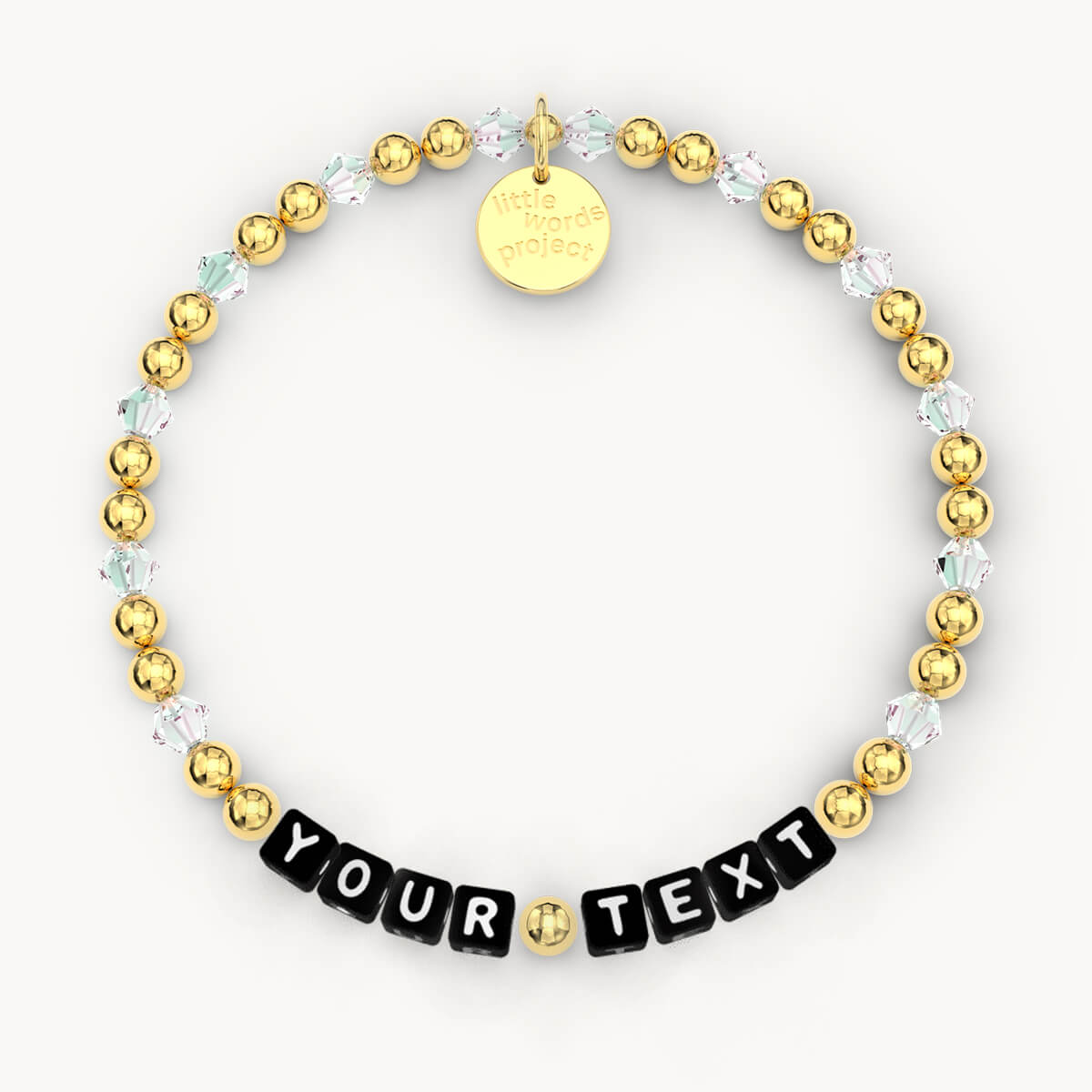 Custom Golden Hour Bracelet in Black Letters