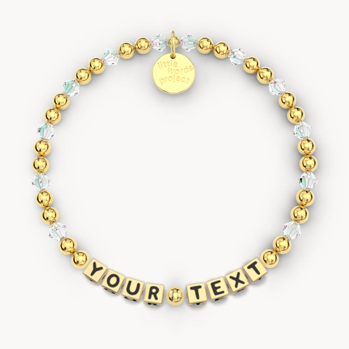 Custom Golden Hour Bracelet in Gold Letters