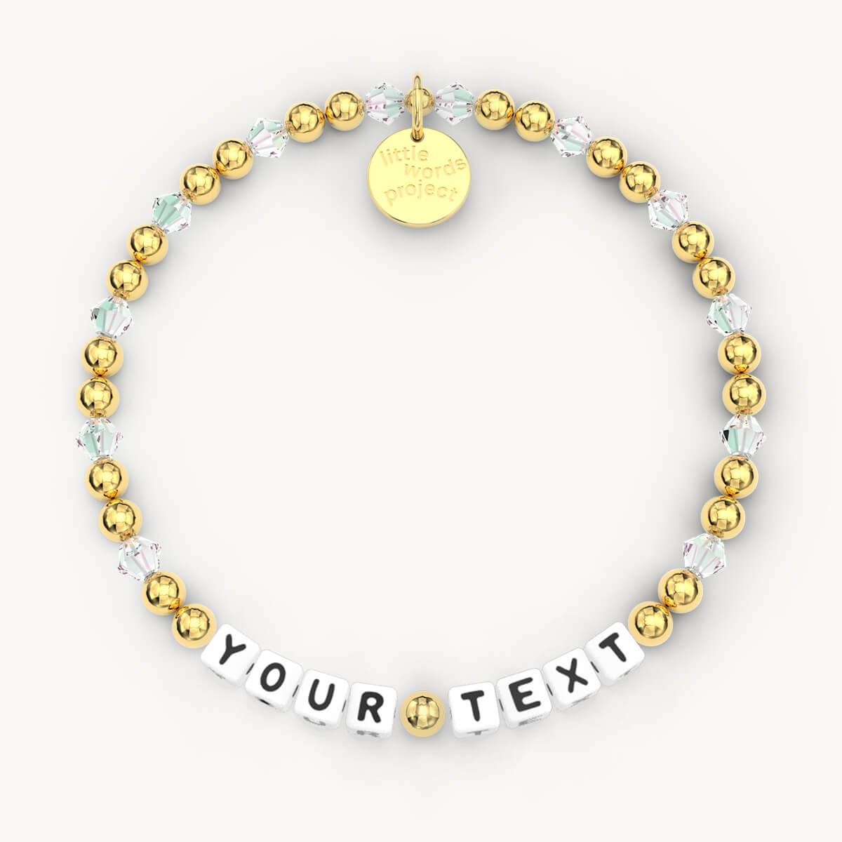 Custom Golden Hour Bracelet in White Letters