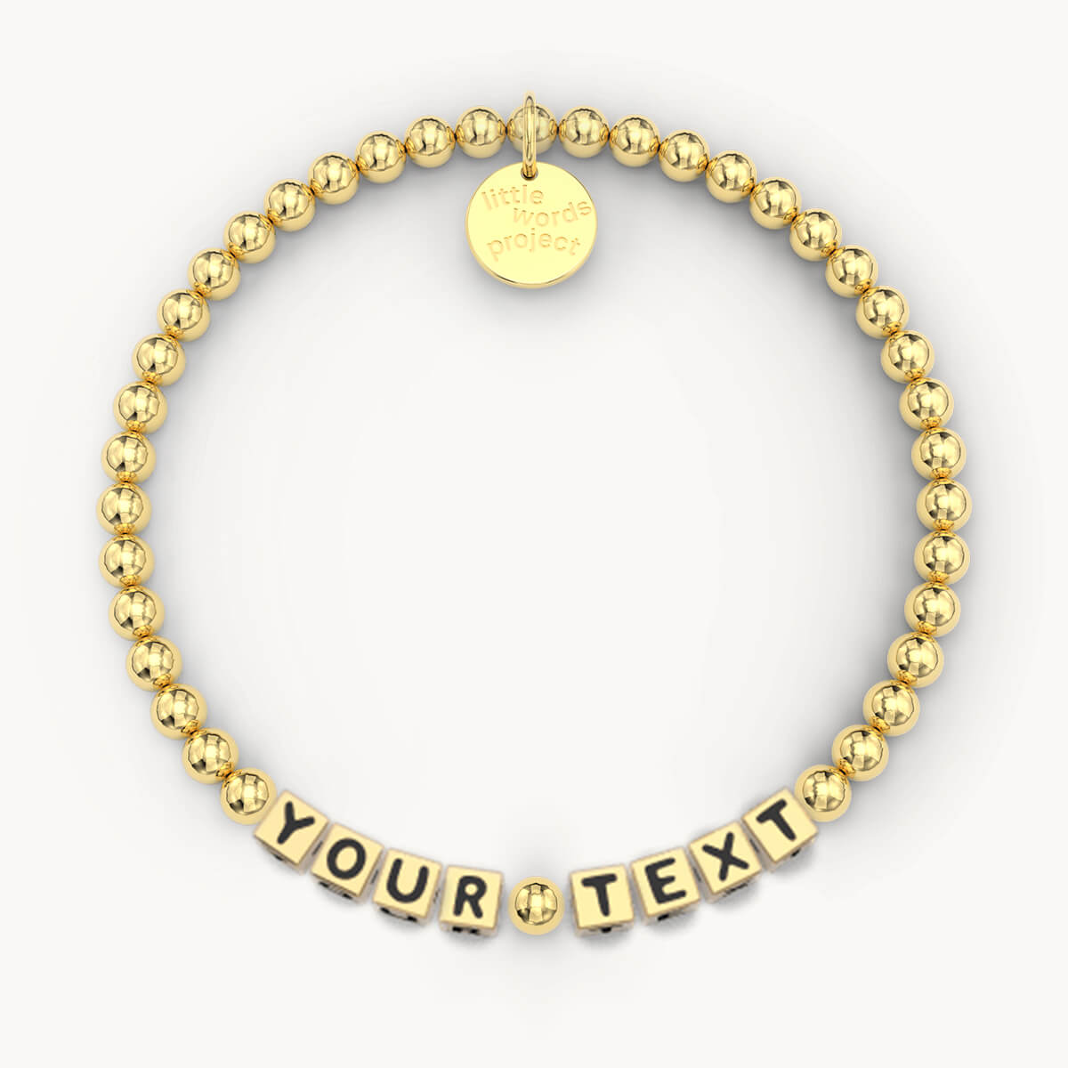 Custom Gold Plated Bracelet in Gold Letters