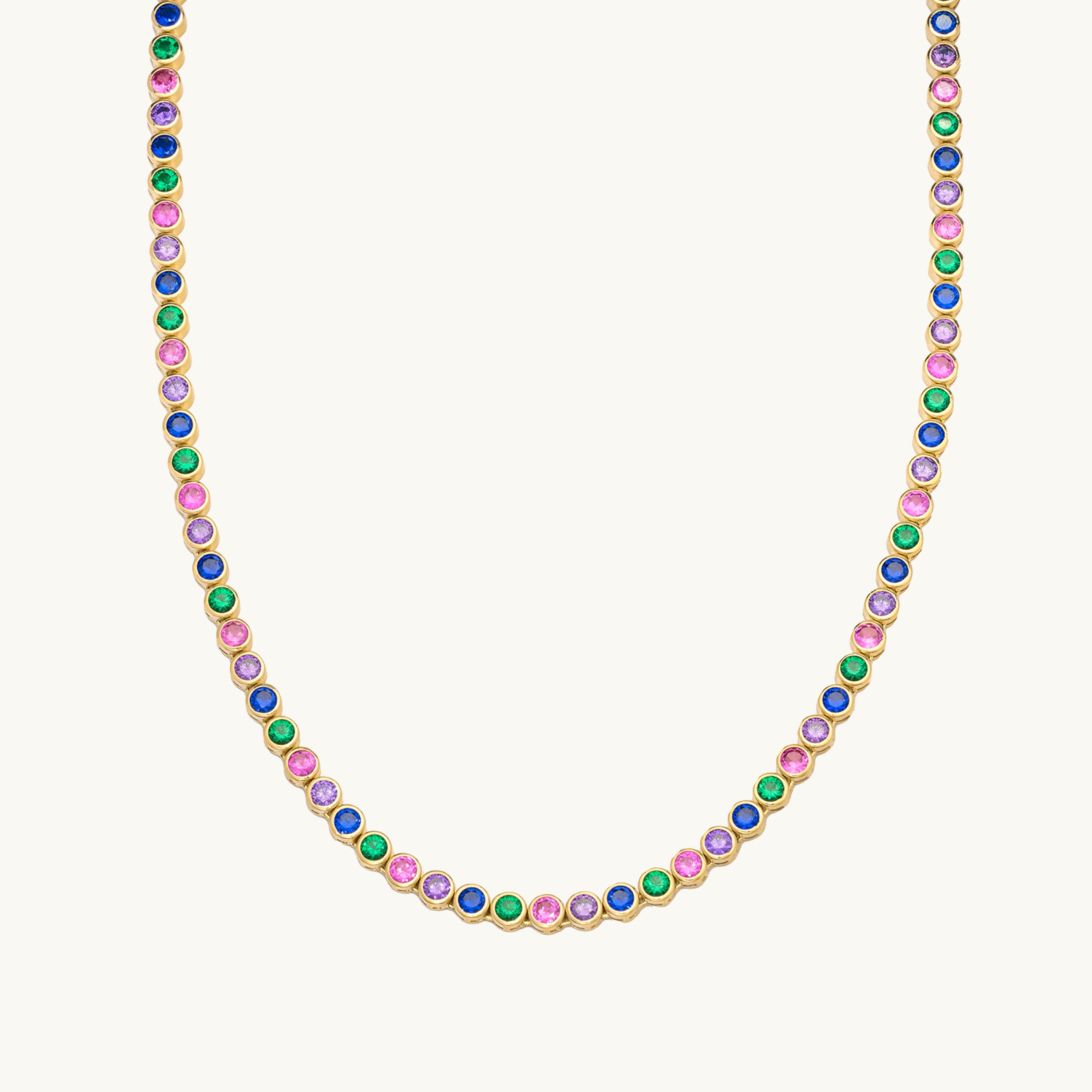 Gem Tennis Necklace