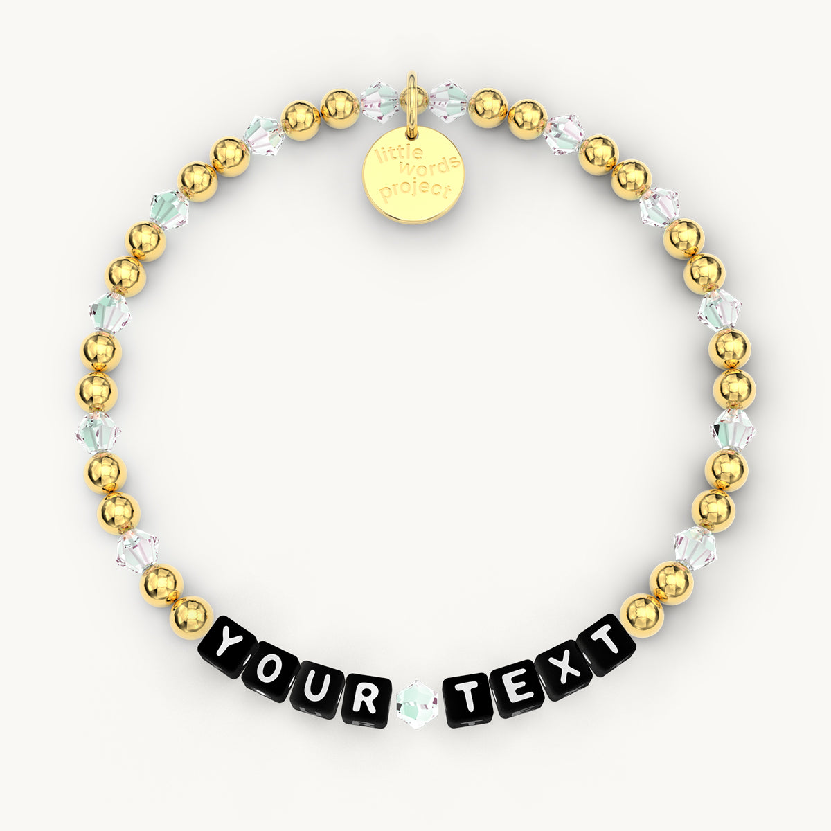 Custom Golden Hour Bracelet in Black Letters