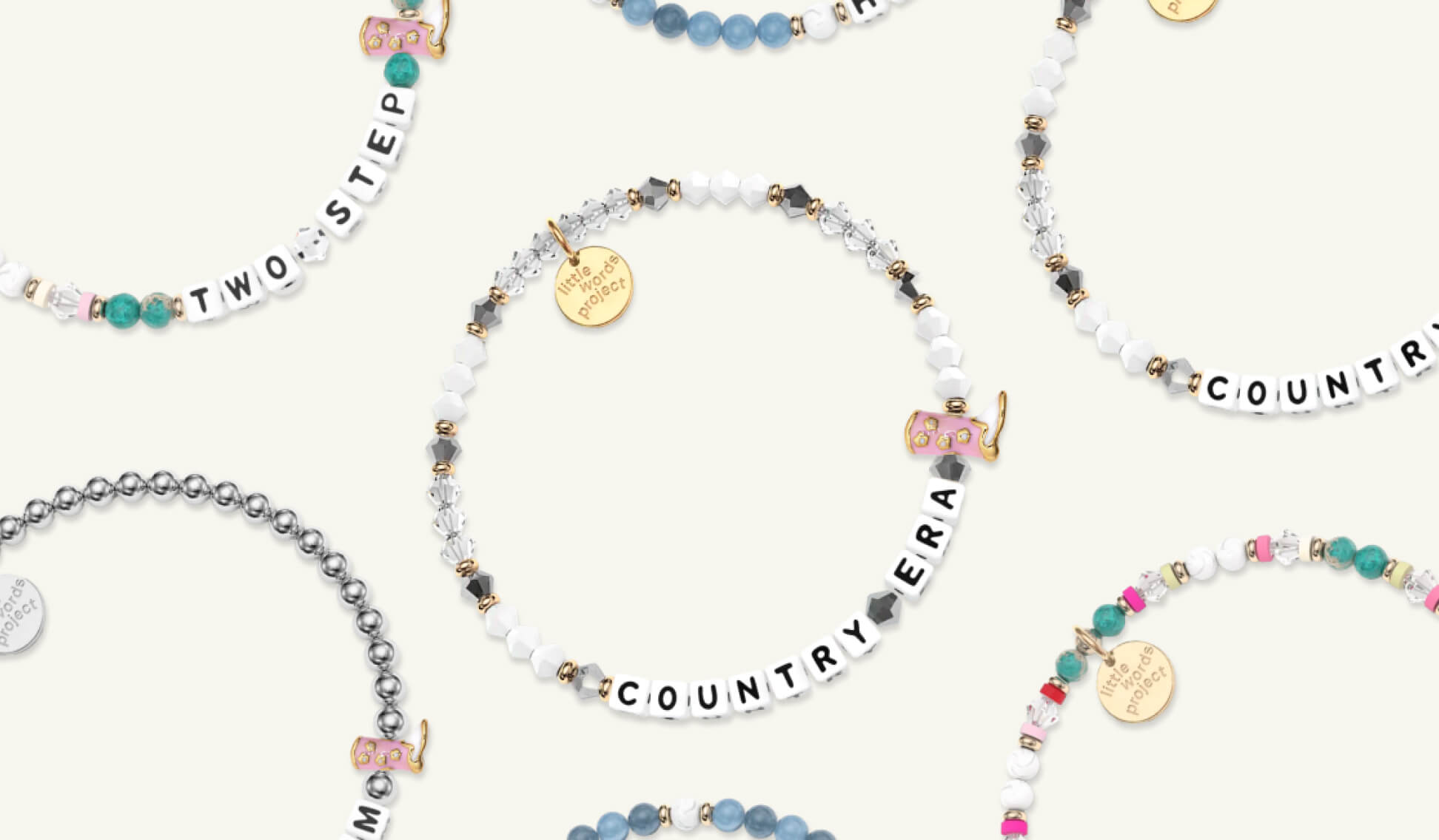 Bracelets with store words on them