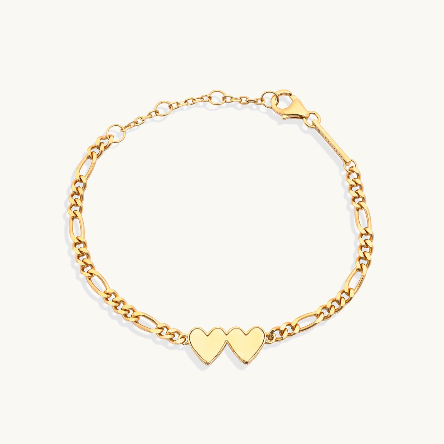 Double Heart Bracelet (Gold)