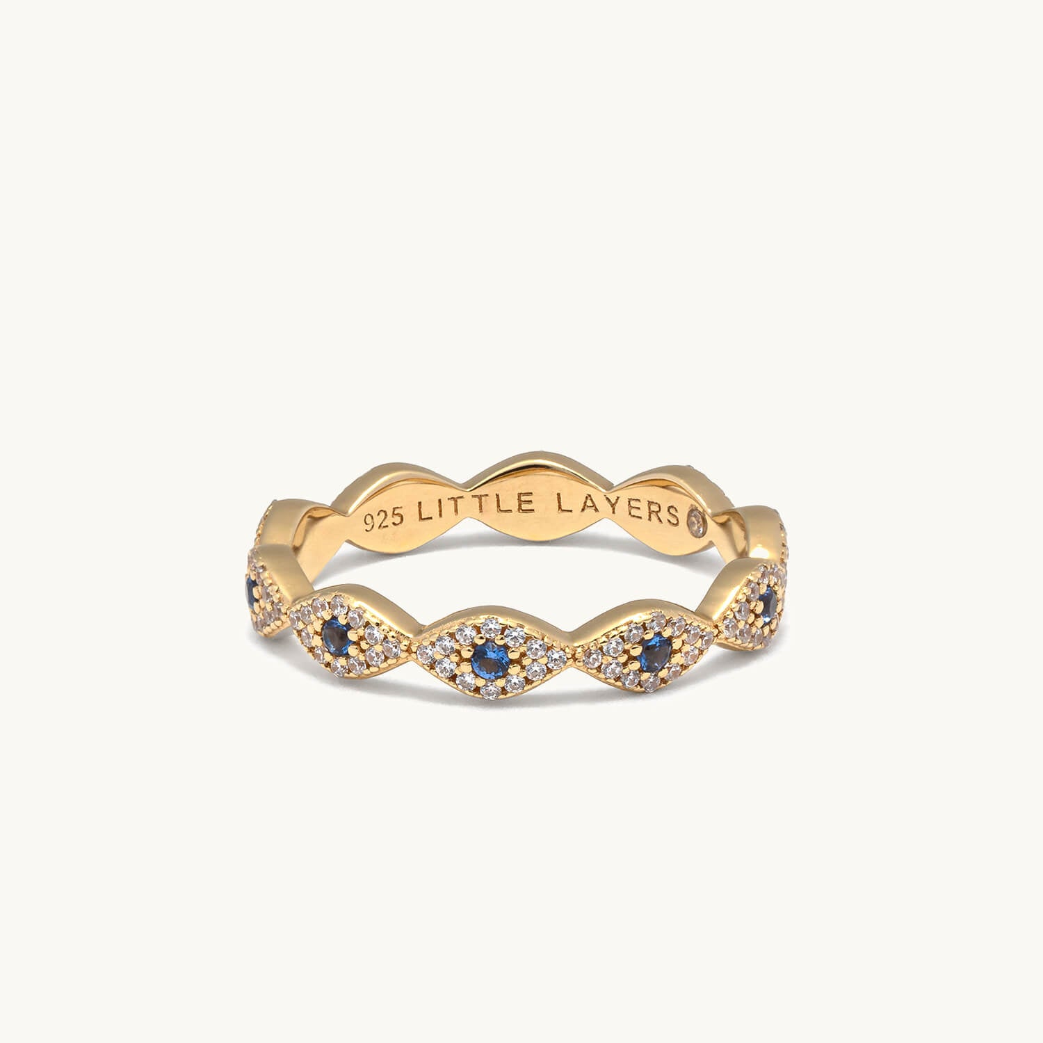 Evil Eye All Around Ring- Gold Ring