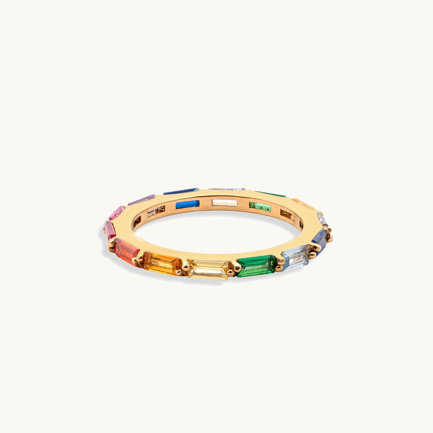 Baguette Rainbow Ring