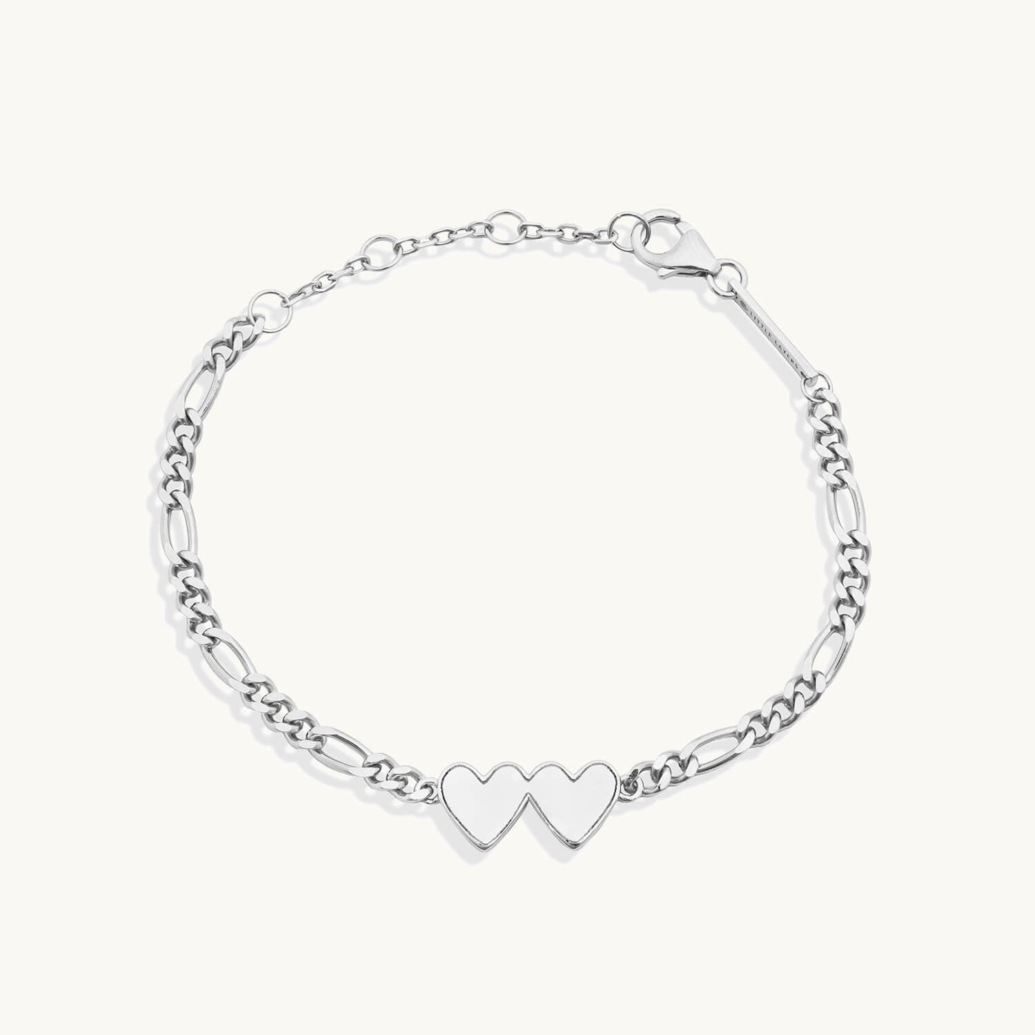 Double Heart Bracelet (Silver)