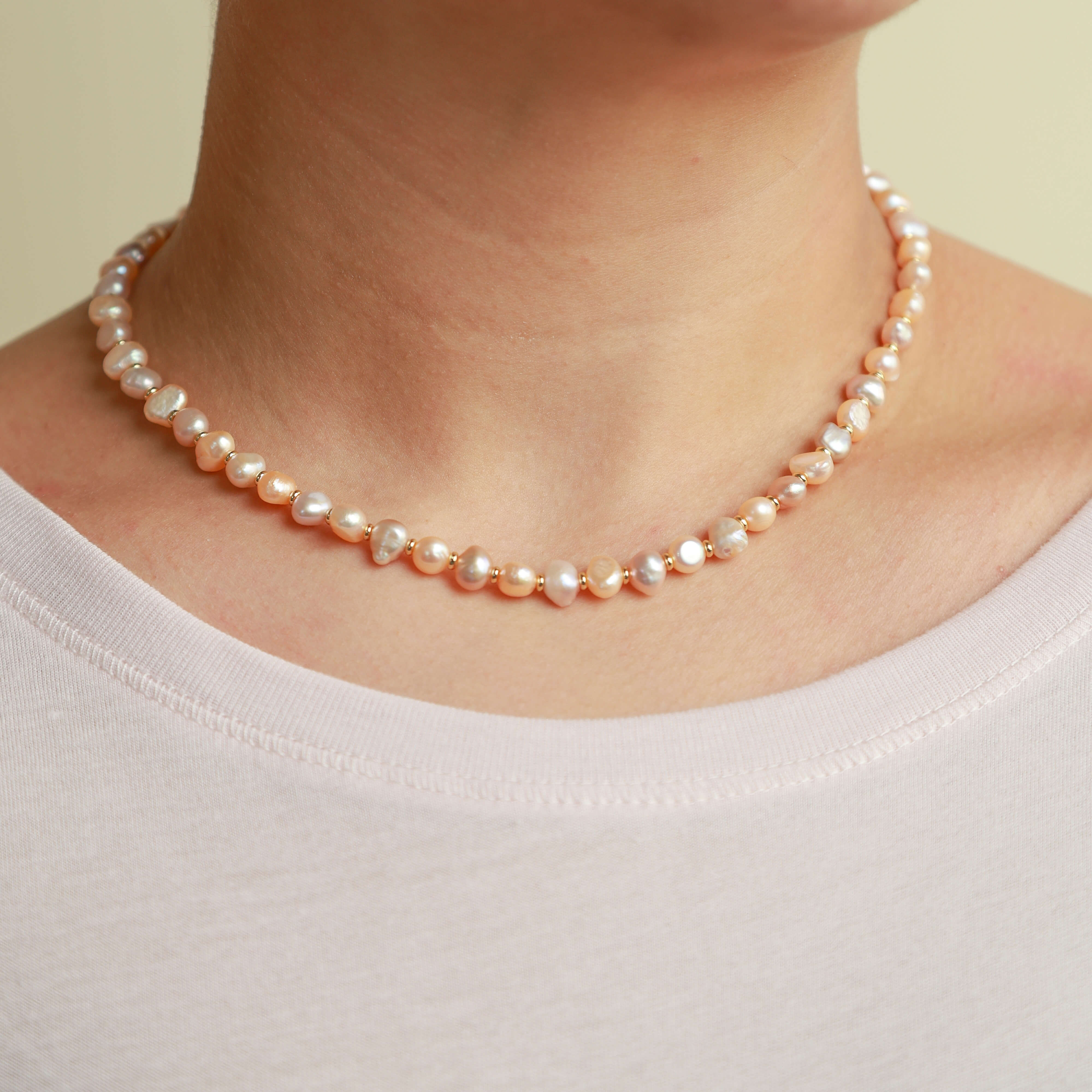 Pink Freshwater Pearl Necklace Base