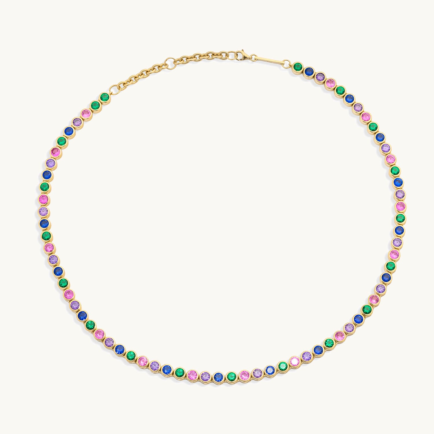 Gem Tennis Necklace