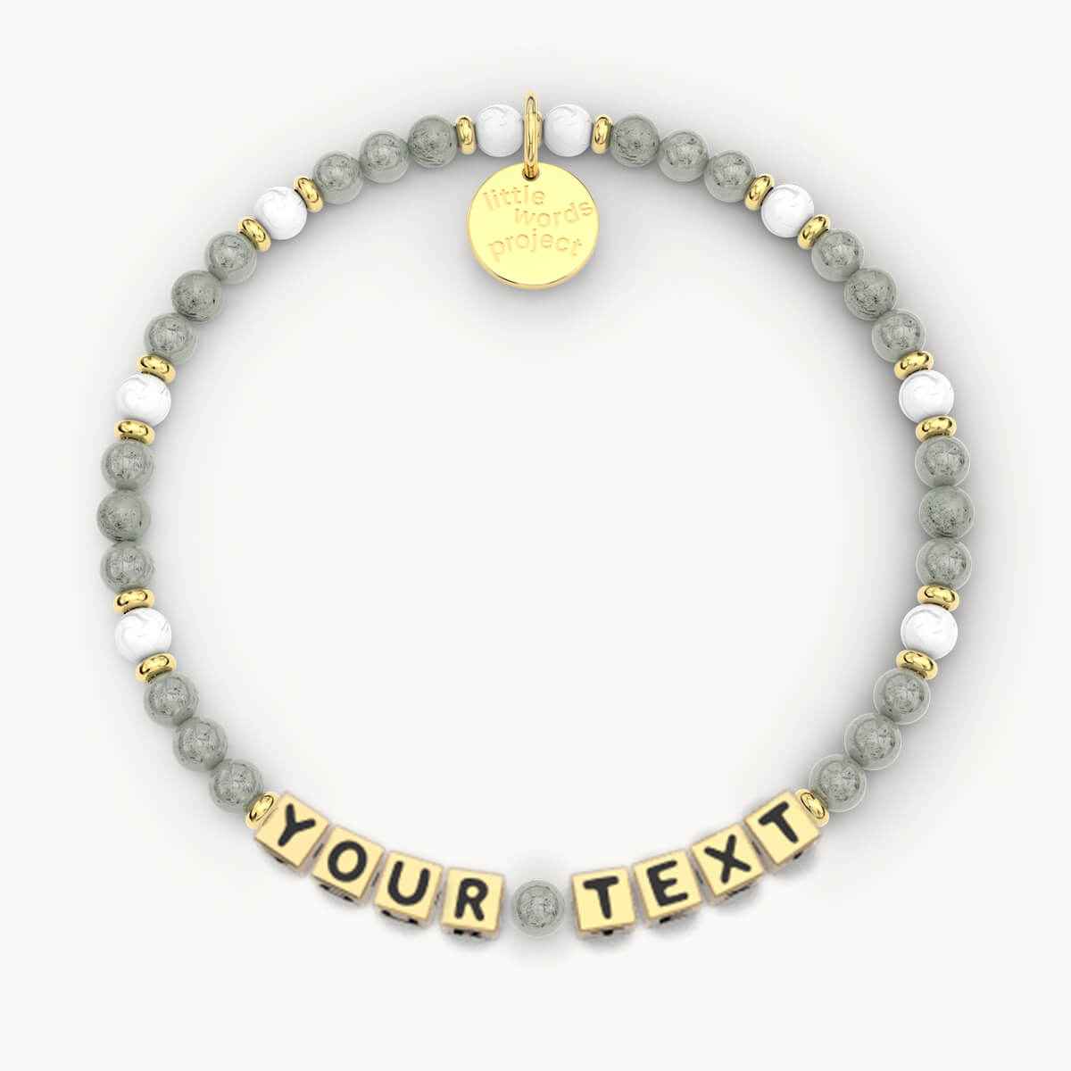 Custom Sea Salt Bracelet in Gold Letters