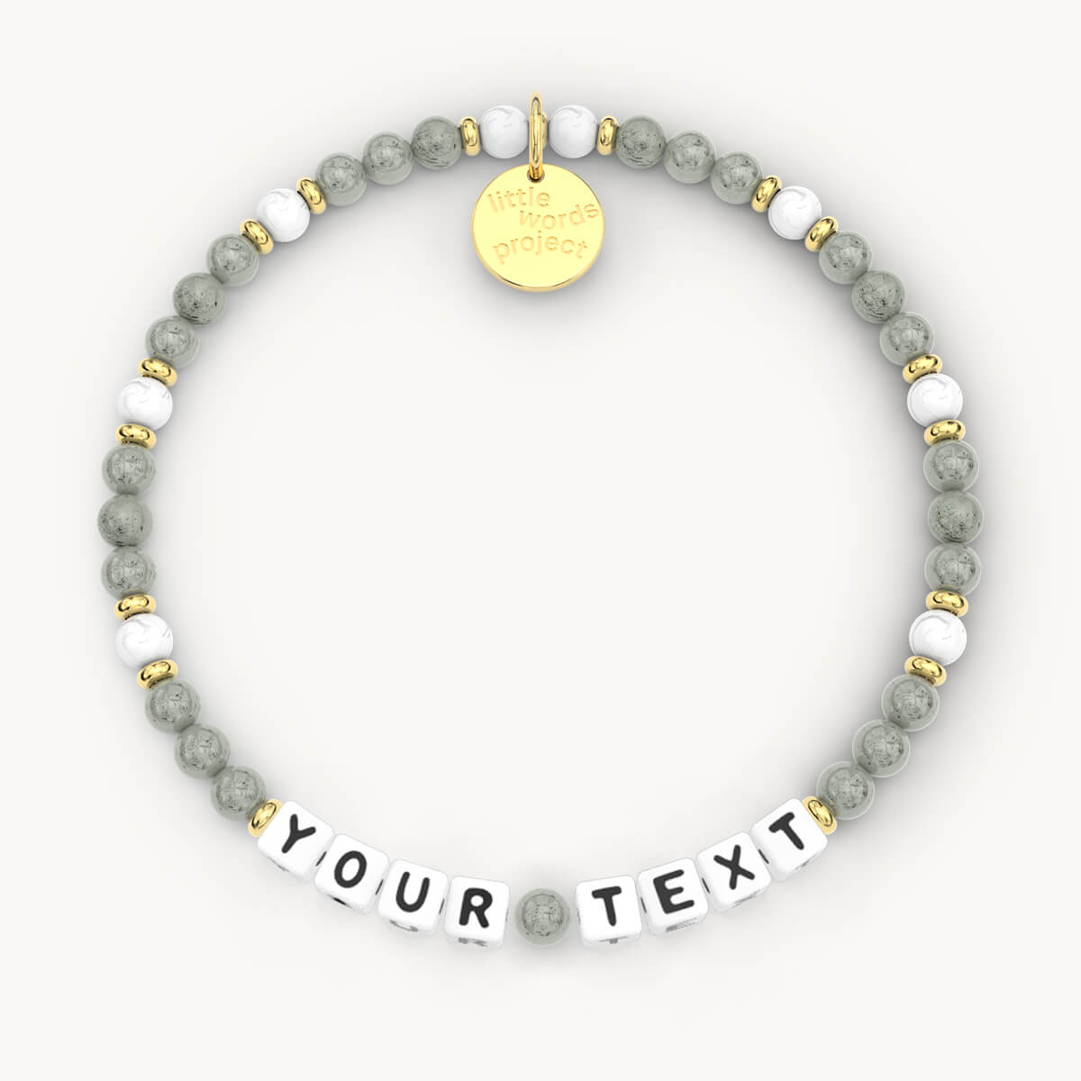 Custom Sea Salt Bracelet in White Letters