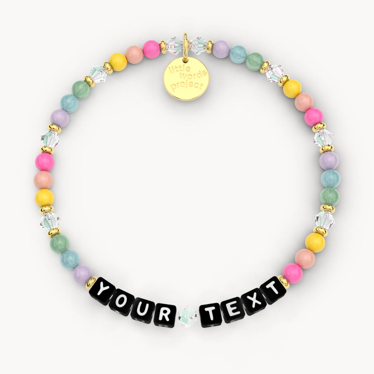 Custom Sherbert Bracelet in Black Letters