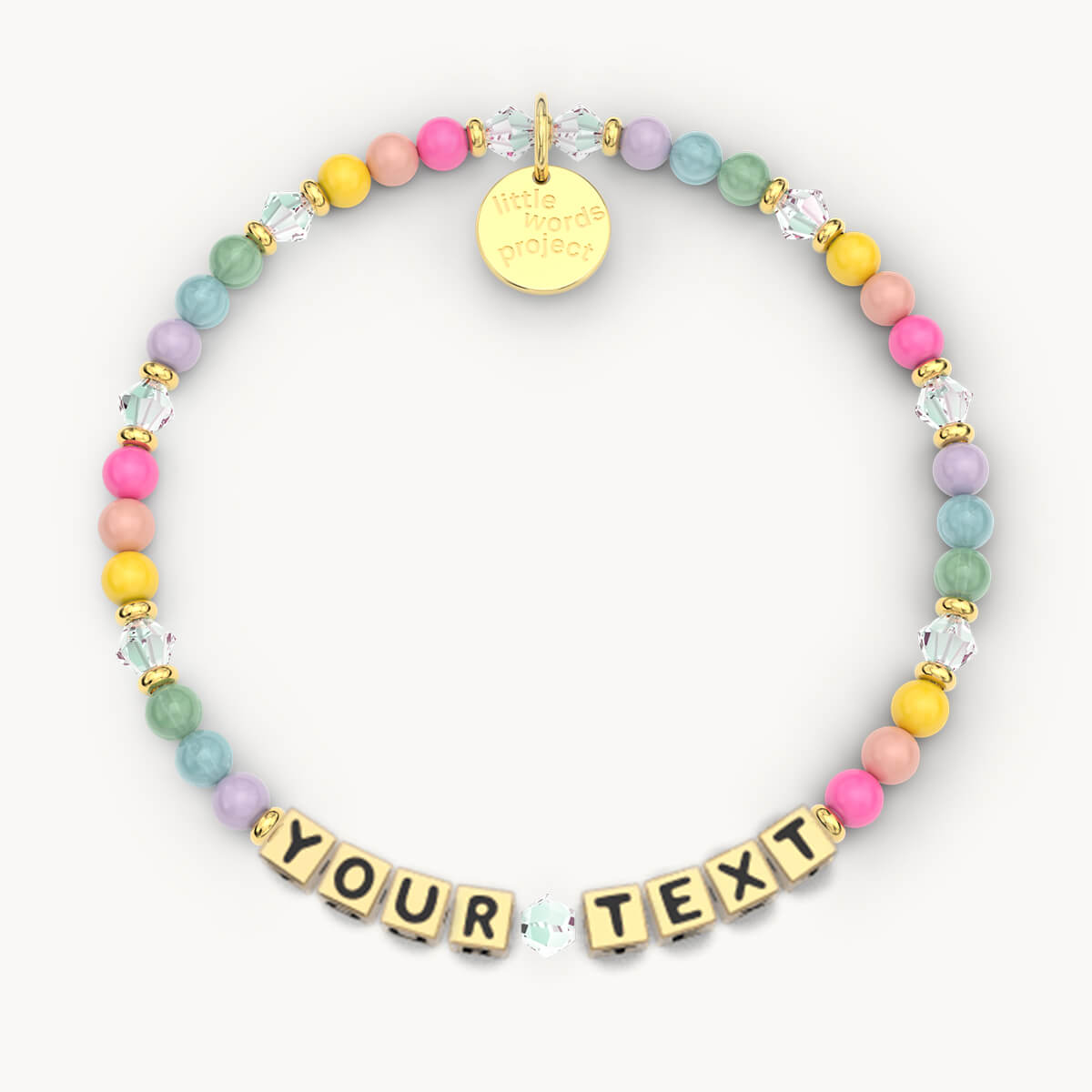 Custom Sherbert Bracelet in Gold Letters