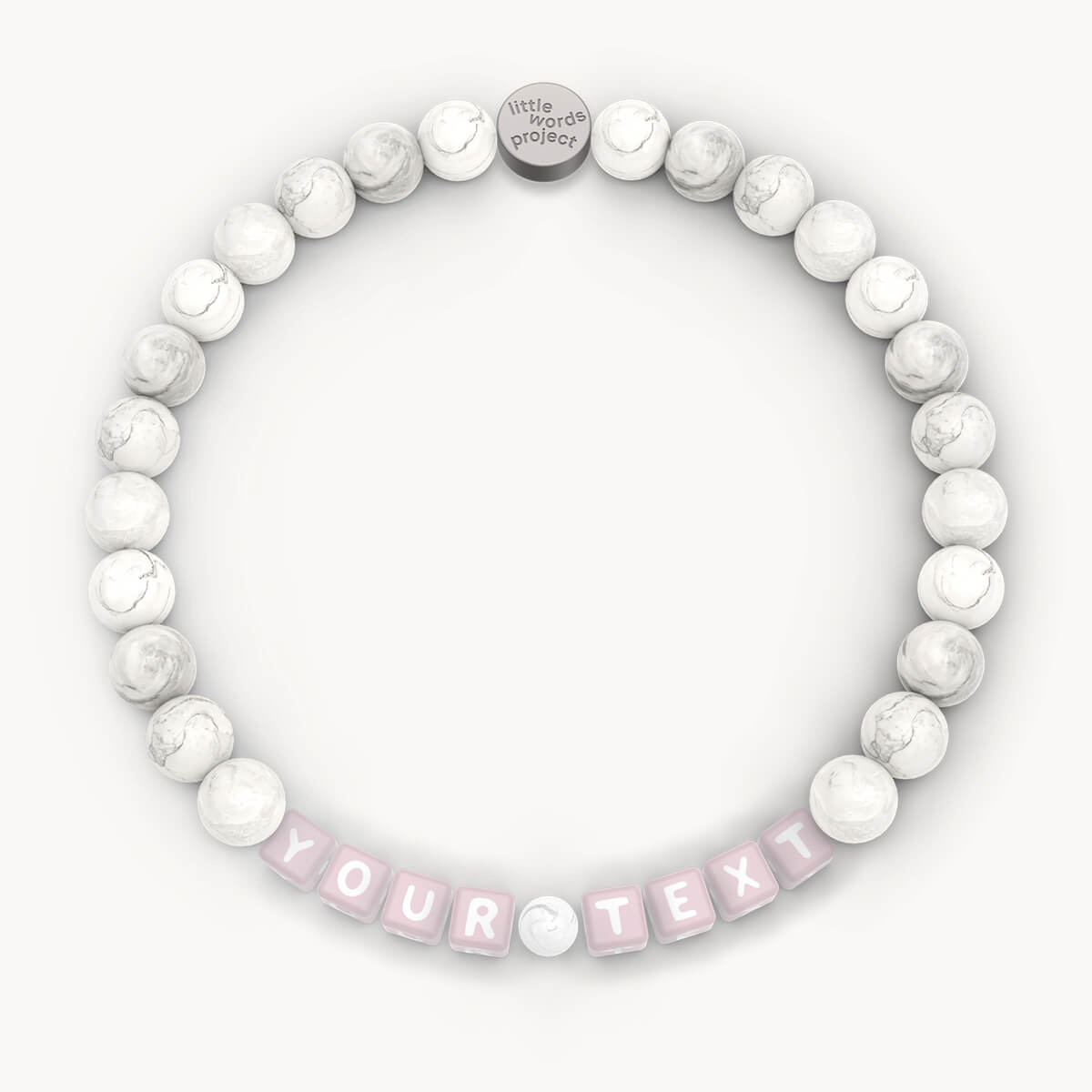 Custom Snowstorm Men's Bracelet in Pink Letters