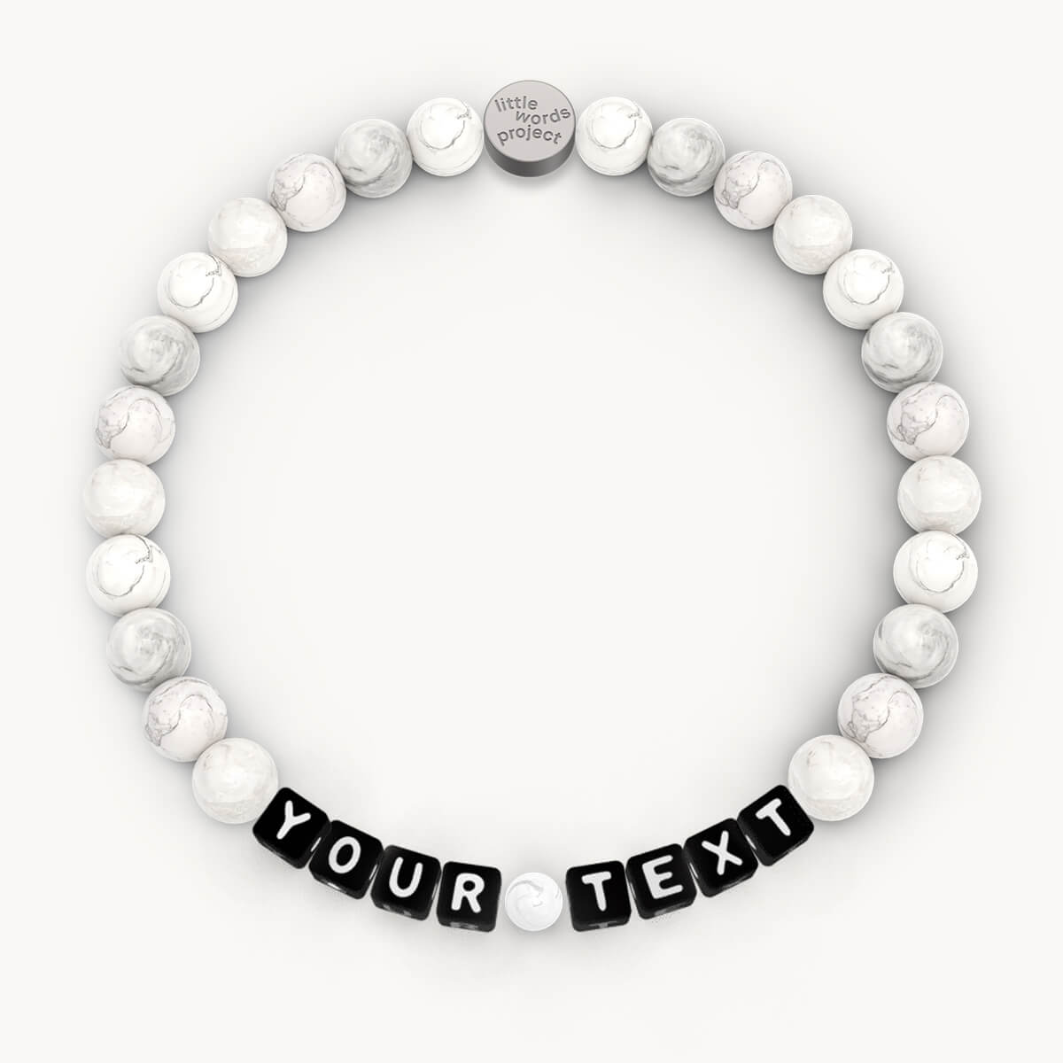 Custom Snowstorm Men's Bracelet in Black Letters