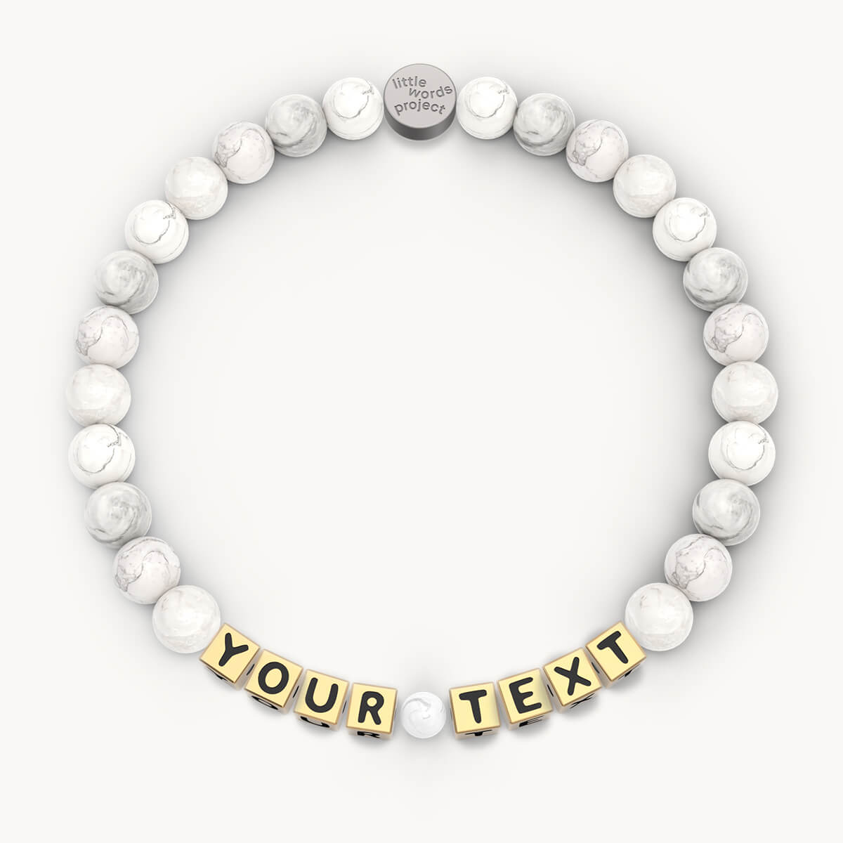 Custom Snowstorm Men's Bracelet in Gold Letters