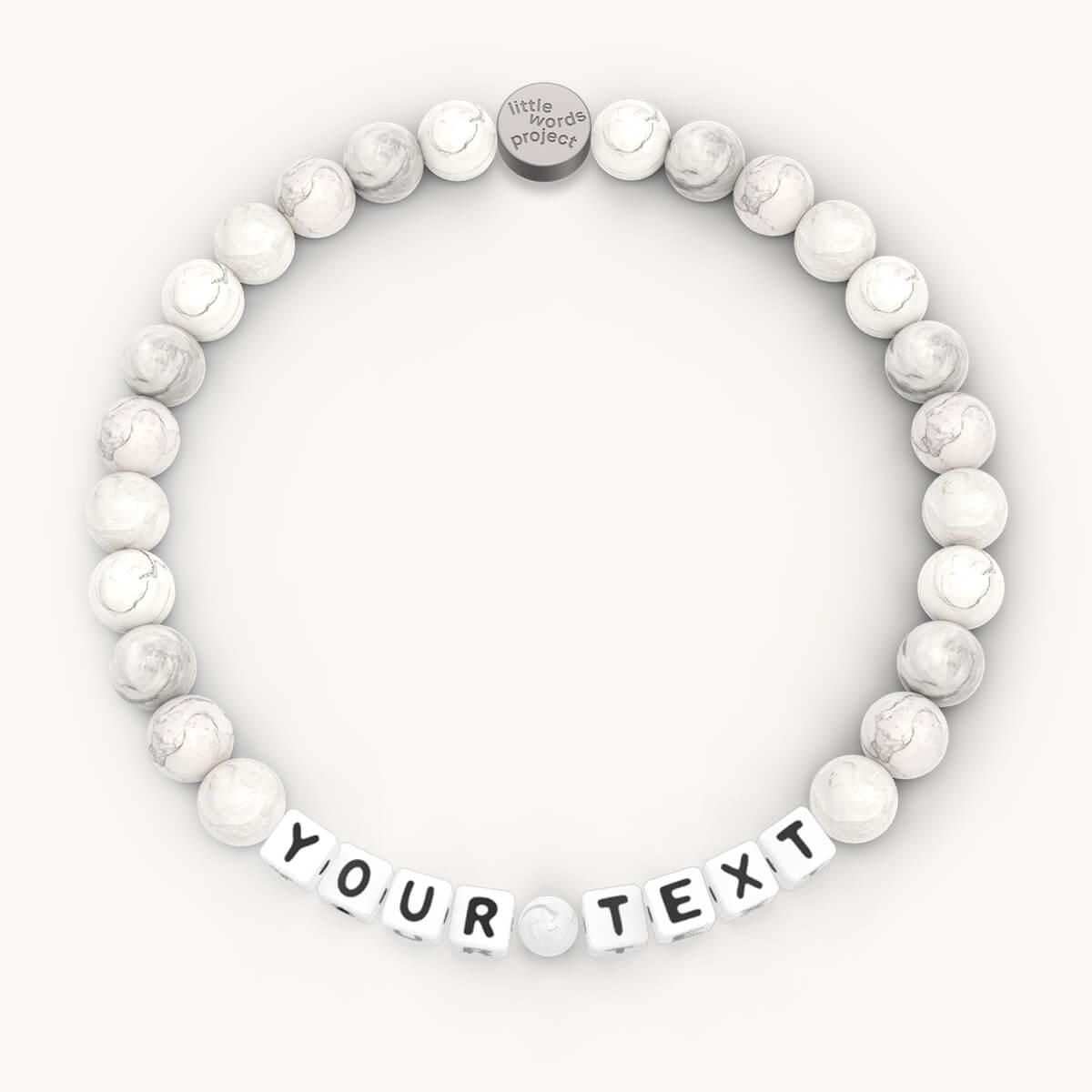 Custom Snowstorm Men's Bracelet in White Letters