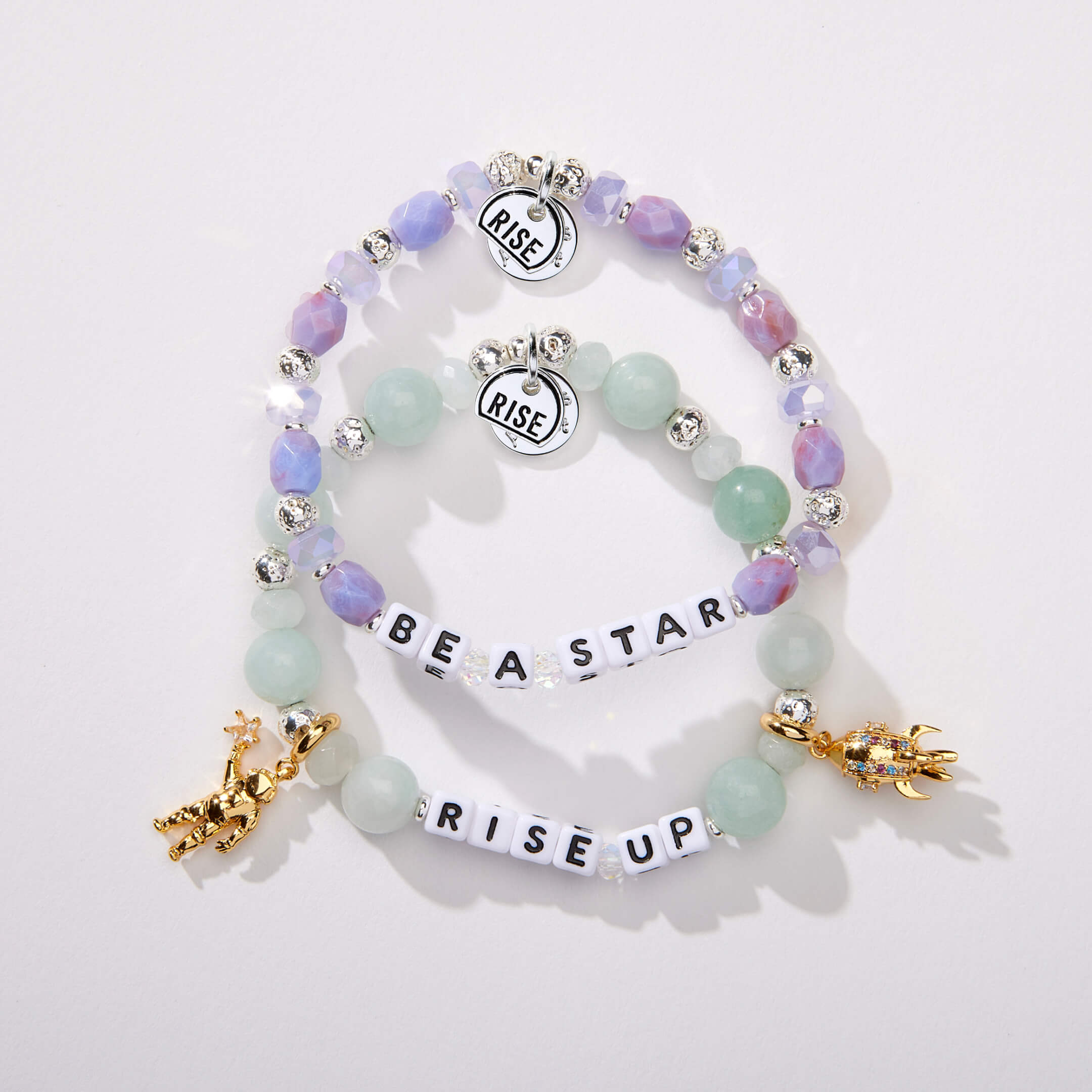 Be A Star and Rise Up Bracelet with Charms