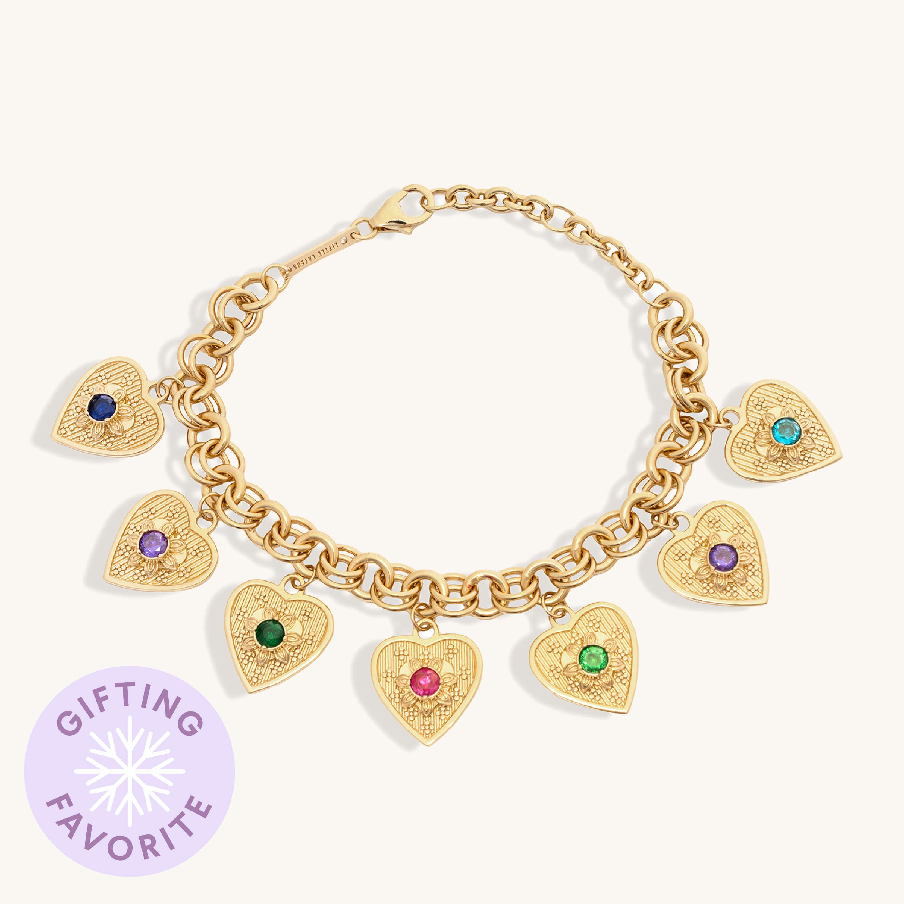 Vintage Hearts Charm Bracelet