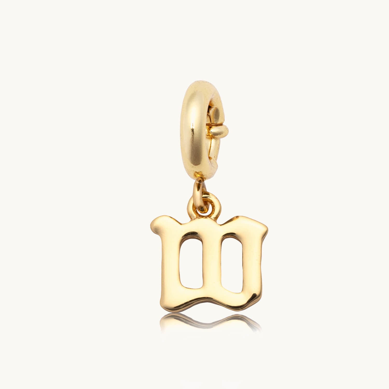 Gothic Letter- W Charm