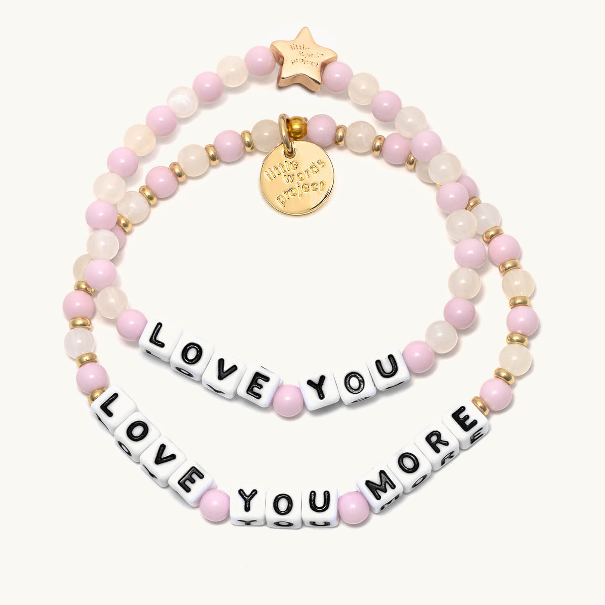 Love You More & Love You Beaded Bracelet Set